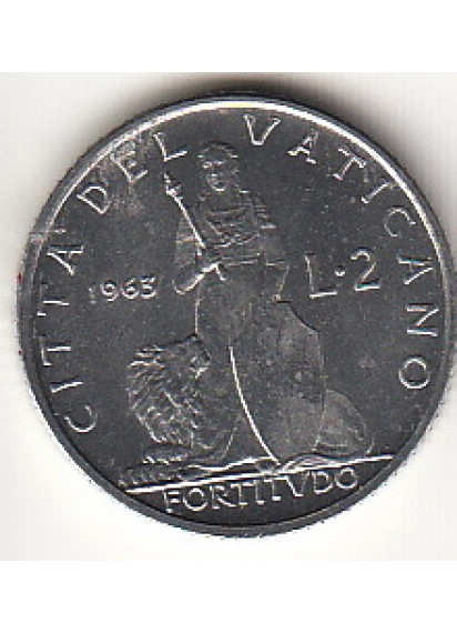 1963 Anno I - Lire 2 Fortitudo Fior di Conio Paolo VI   